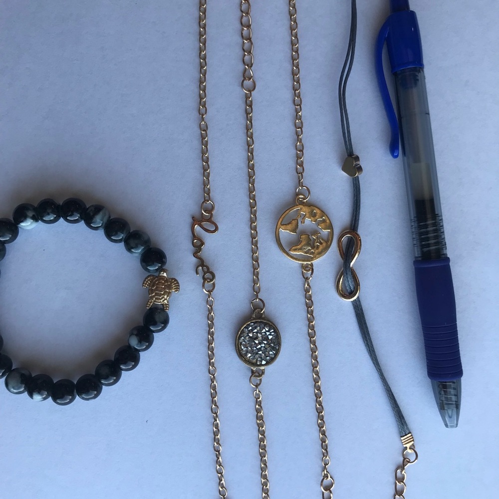 🆕5 piece world. beach. love. infinity bracelet - Picture 4 of 4